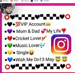 Instagram VIP Bio For Boys