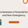 contrast the difference between a financial emergency and nonemergency.